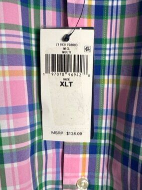 NWT! Men's Polo Ralph Lauren Performance Plaid Stretch Button-Down Shirt